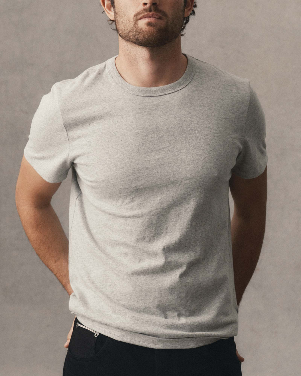The Organic Cotton Tee in Heather Grey