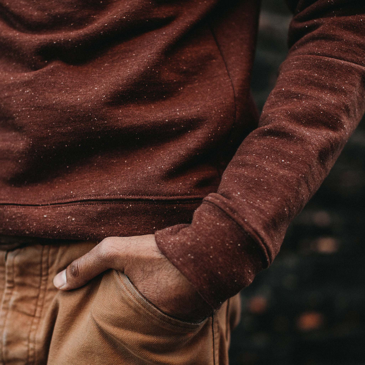 The Crewneck in Rust Donegal Terry