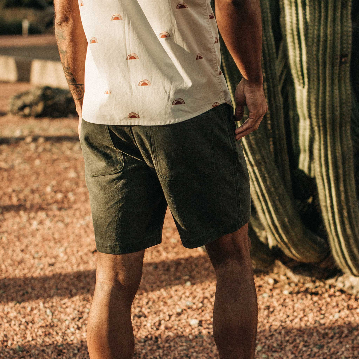 The Camp Short in Olive Boss Duck