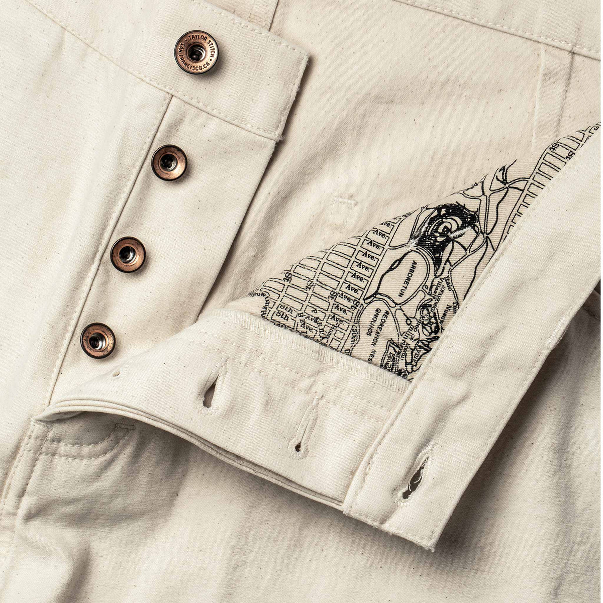 The Camp Pant in Natural Reverse Sateen