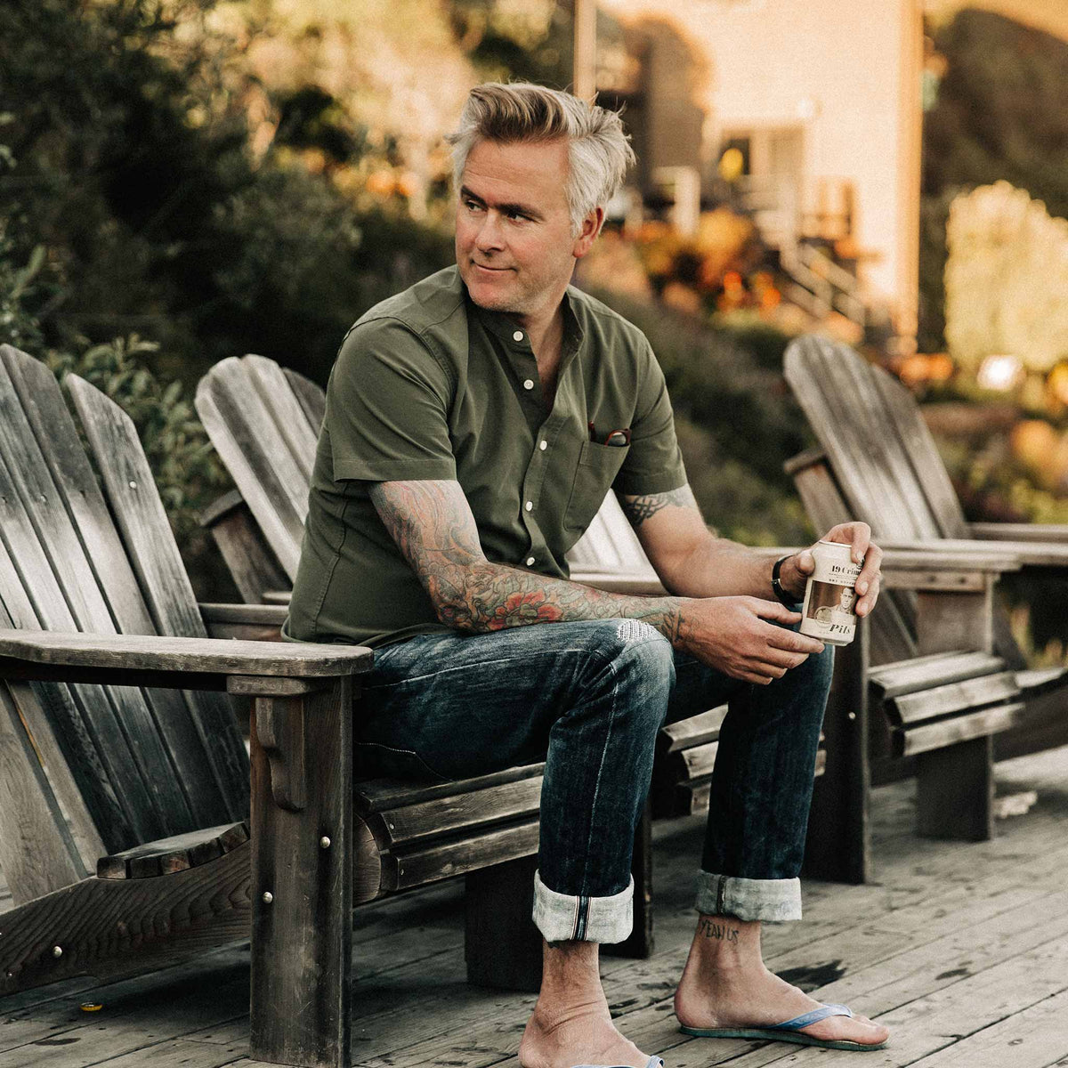 The Short Sleeve Bandit in Olive
