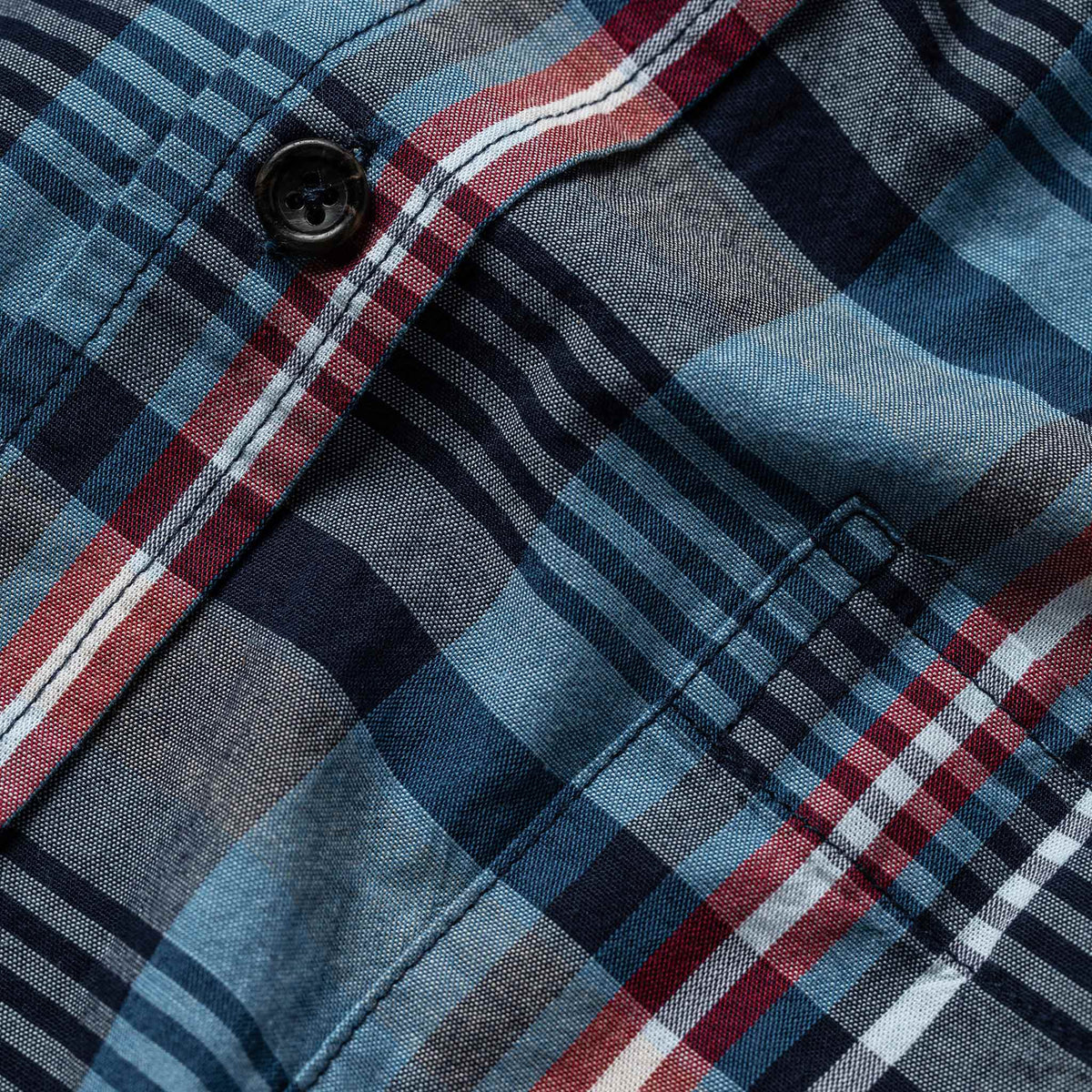 The Short Sleeve Jack in Navy Madras