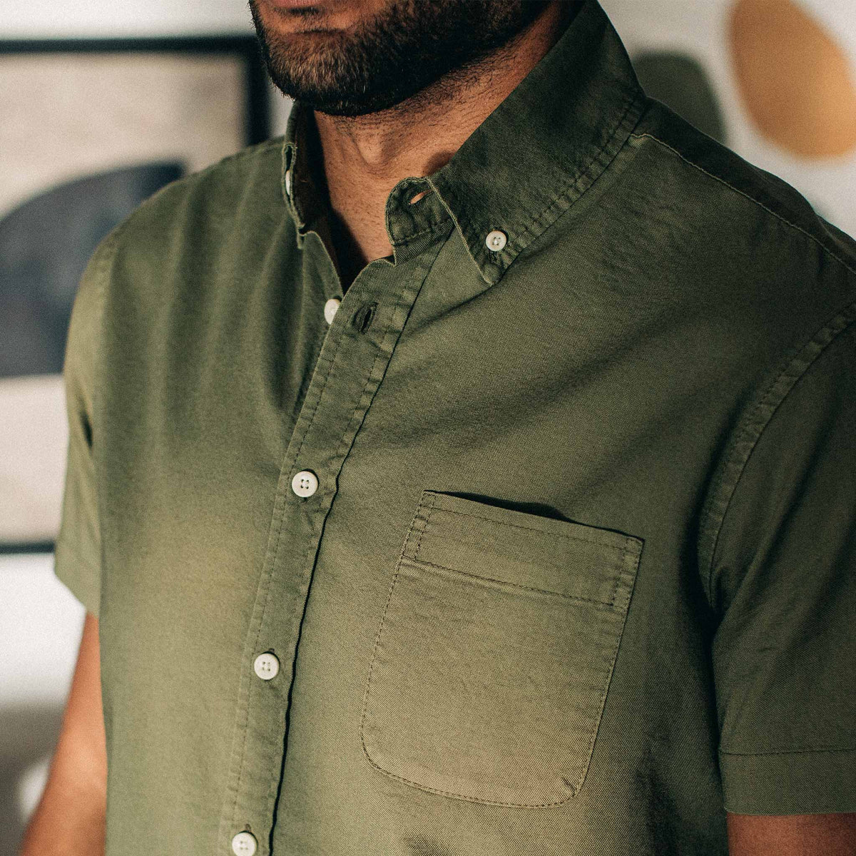 The Short Sleeve Jack in Cactus Oxford