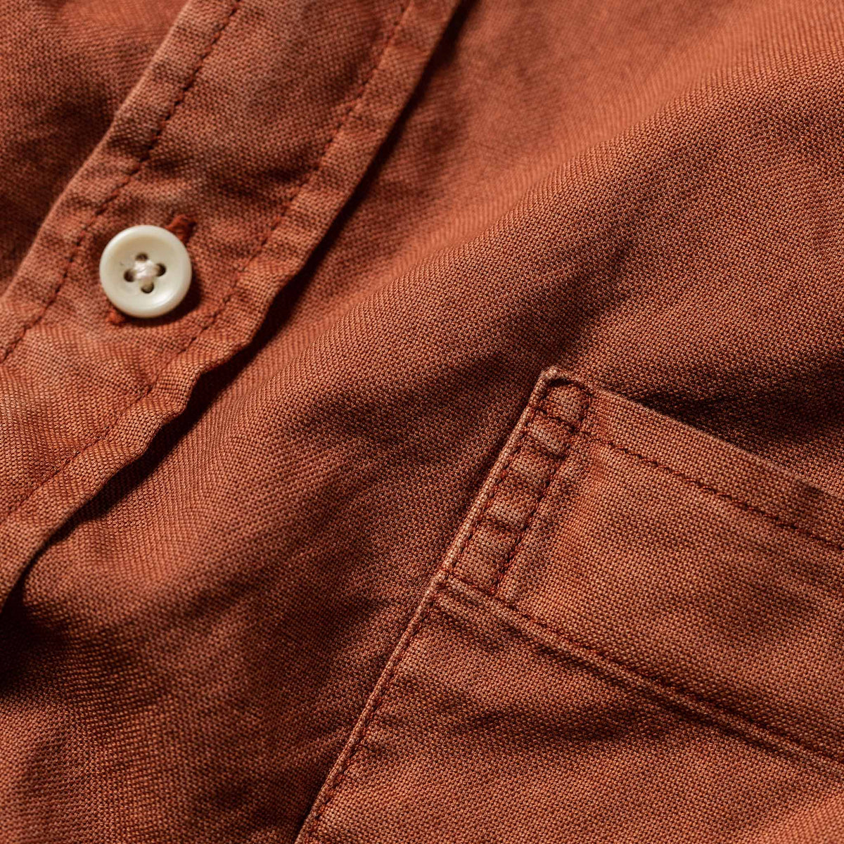 The Short Sleeve Jack in Terracotta Oxford