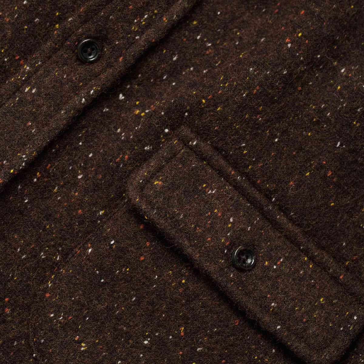 The Leeward Shirt in Chocolate Donegal