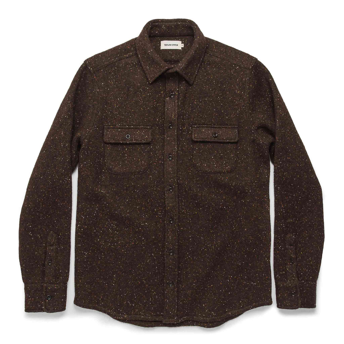 The Leeward Shirt in Chocolate Donegal