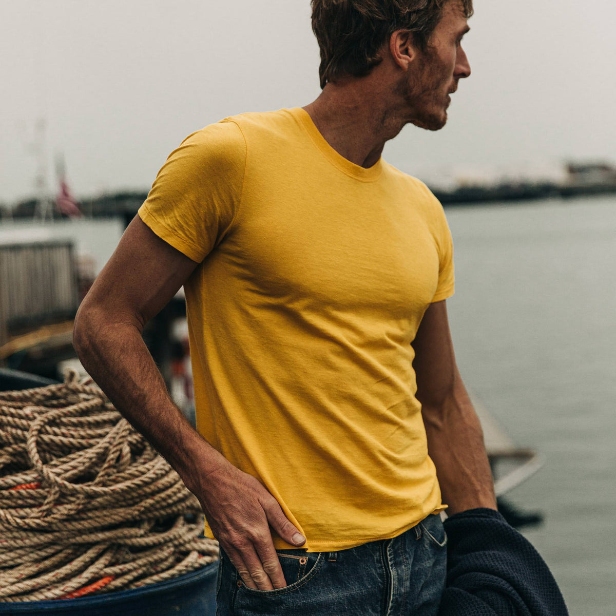 The Cotton Hemp Tee in Gold