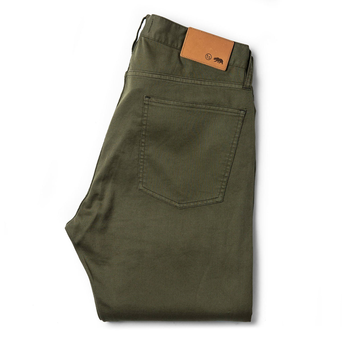 The Democratic All Day Pant in Olive Bedford Cord