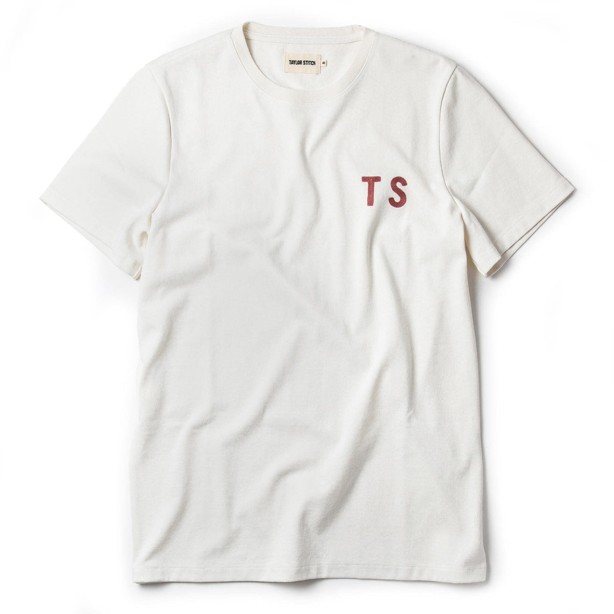 The Embroidered Heavy Bag Tee in Natural TS