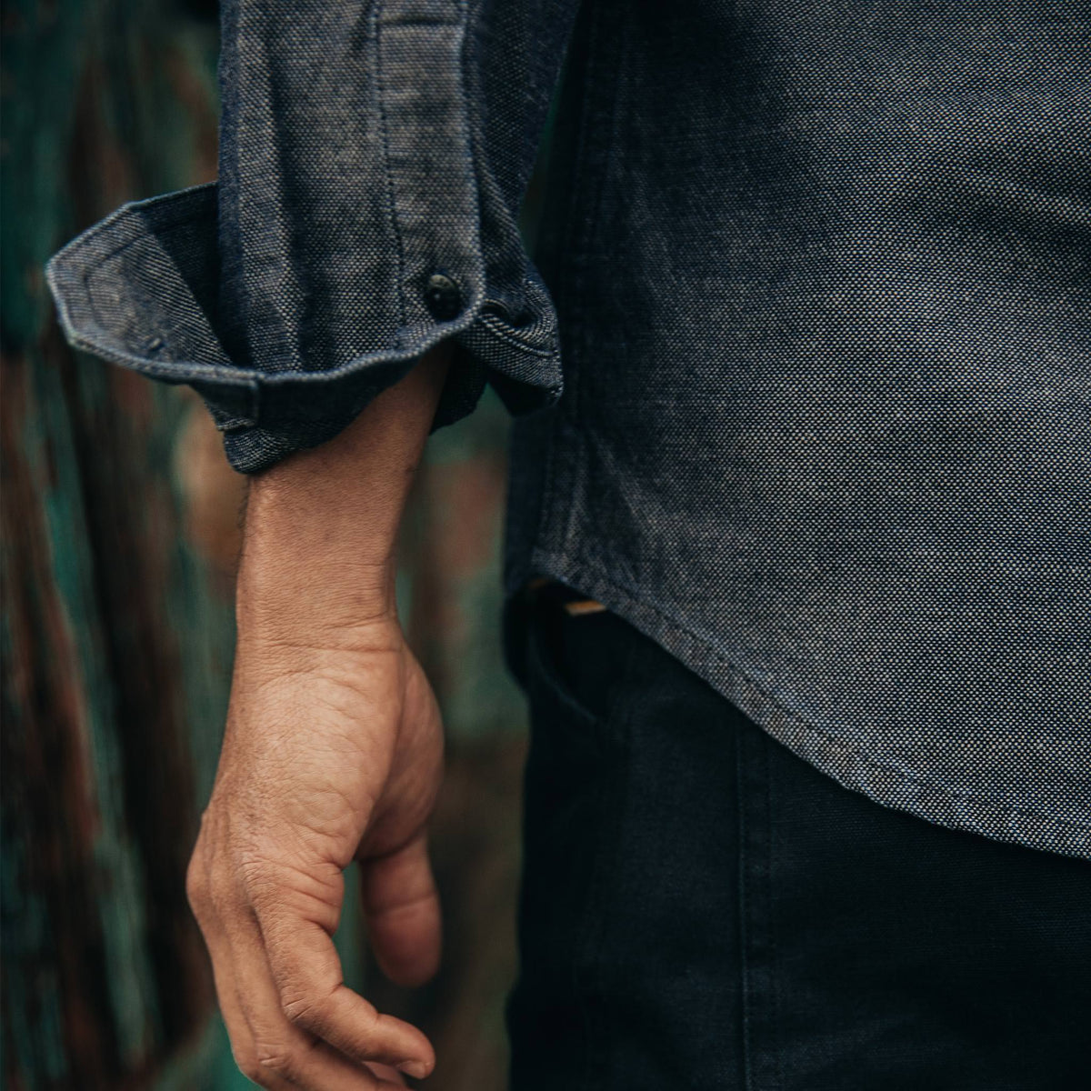 The Utility Shirt in Indigo Crosshatch