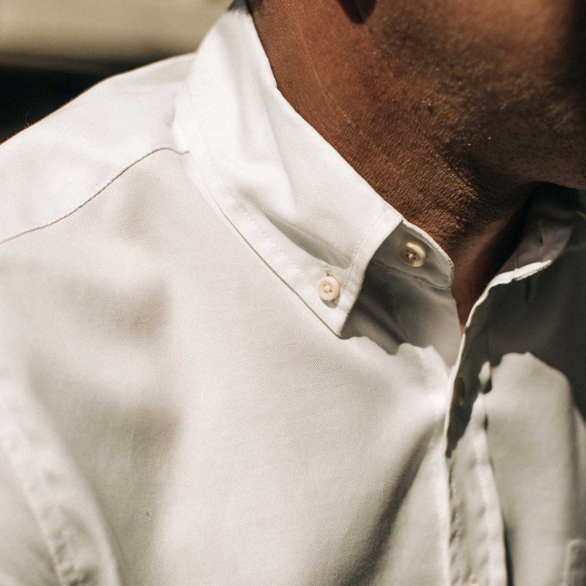The Short Sleeve Jack in Washed White Oxford