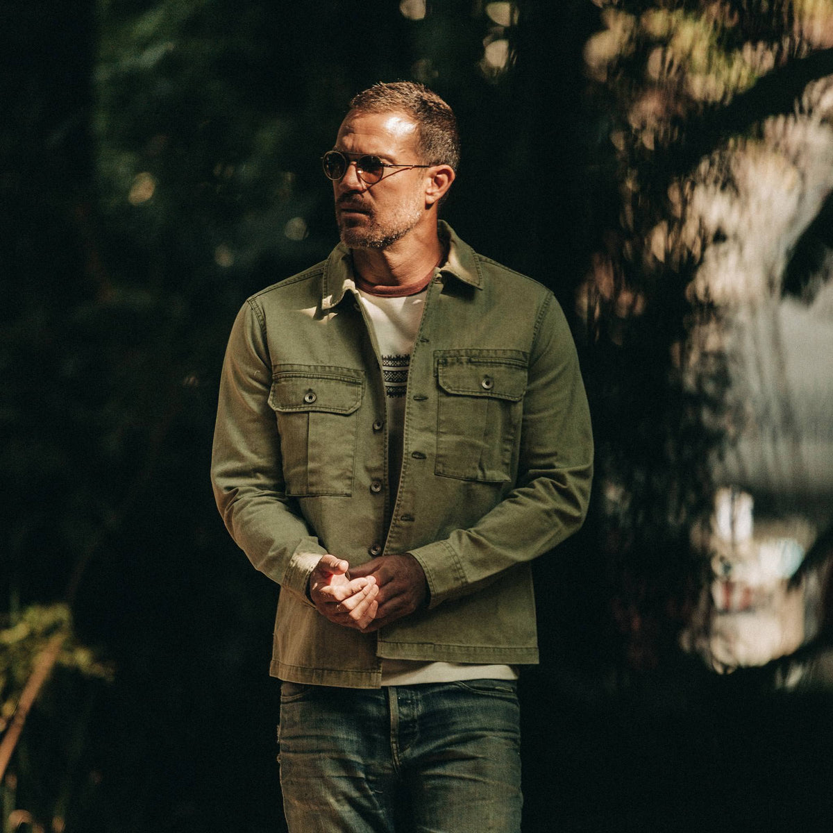 The HBT Jacket in Washed Olive