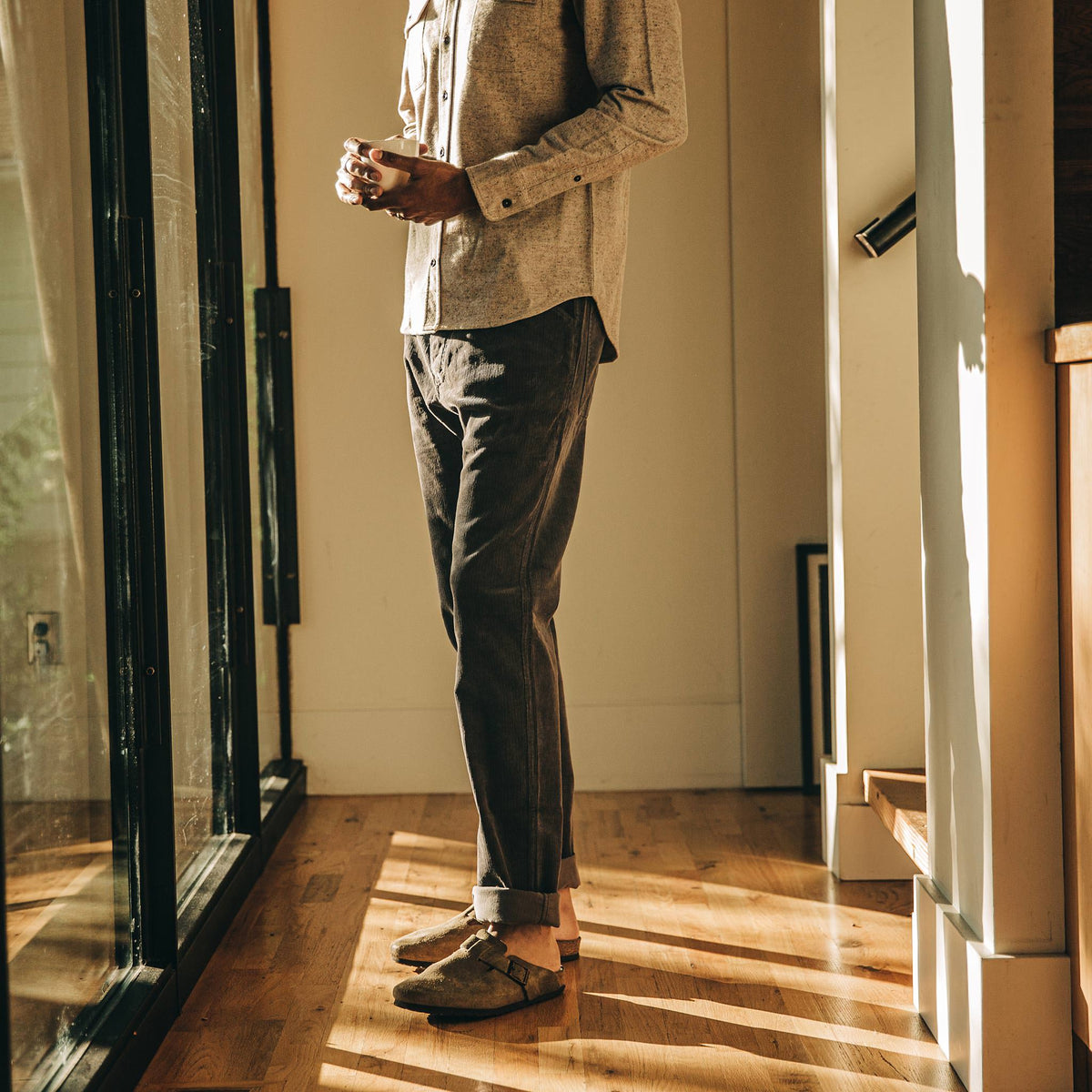 The Camp Pant in Charcoal Corduroy