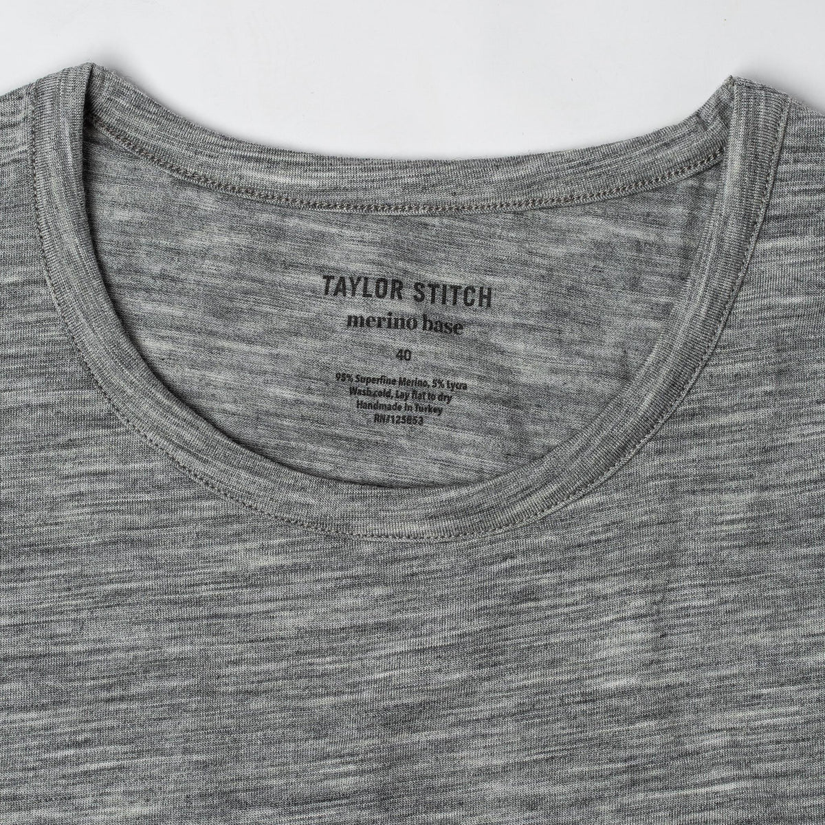 The Merino Tee in Heather Grey