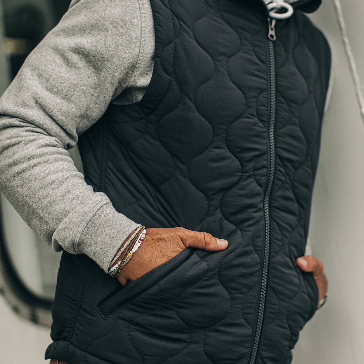 The Vertical Vest in Charcoal