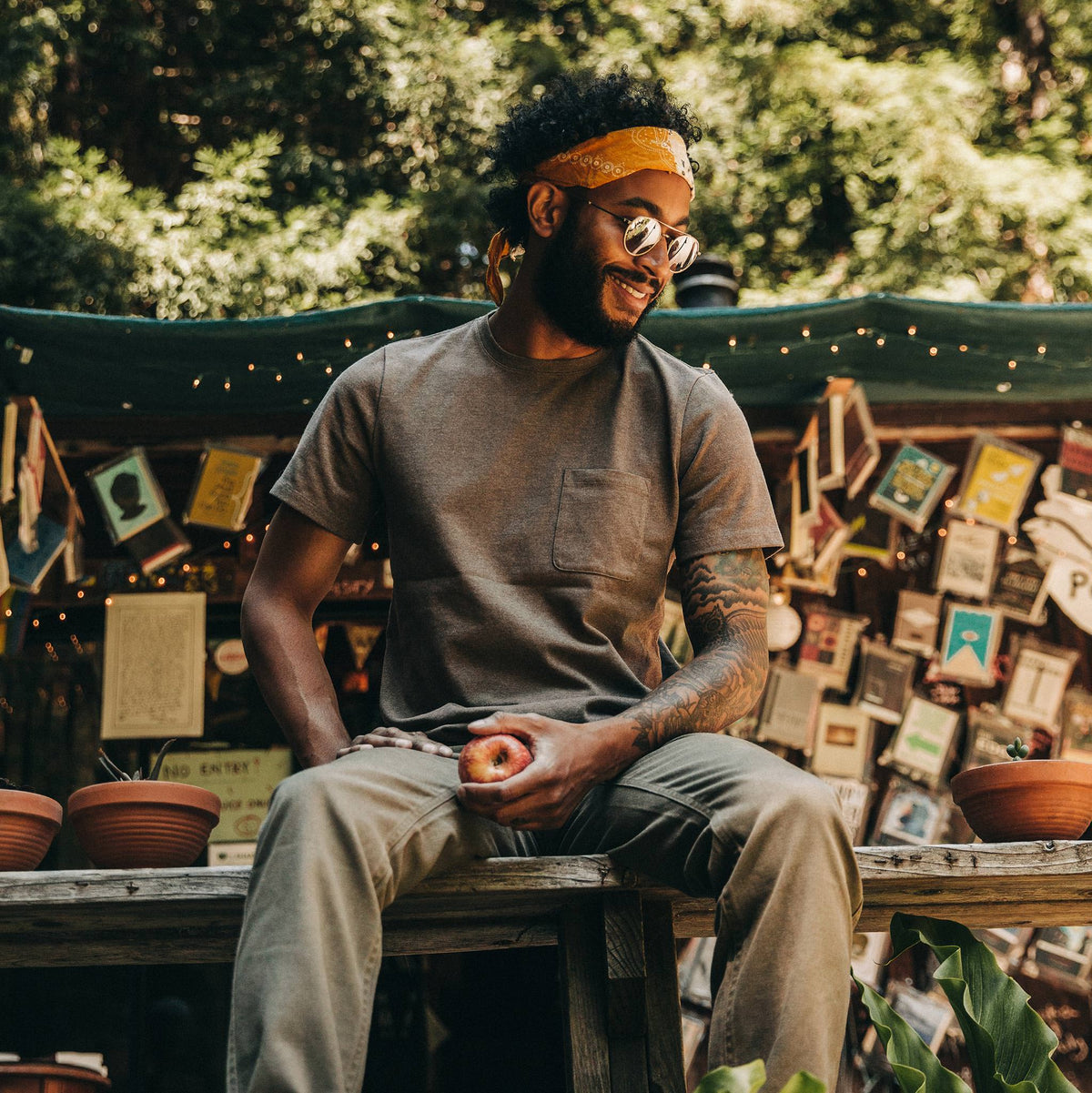 The Heavy Bag Tee in Espresso
