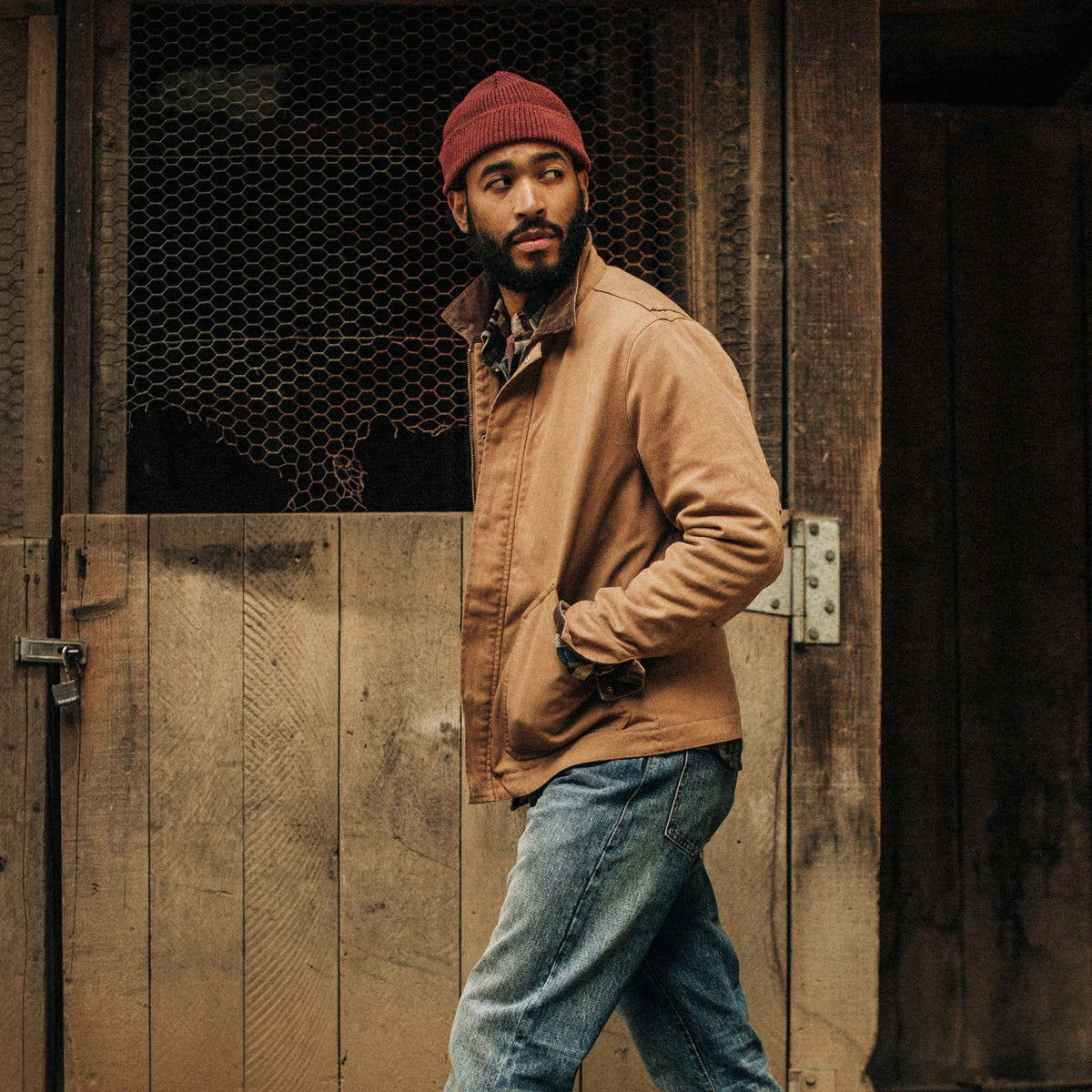 The Rib Beanie in Burgundy Heather