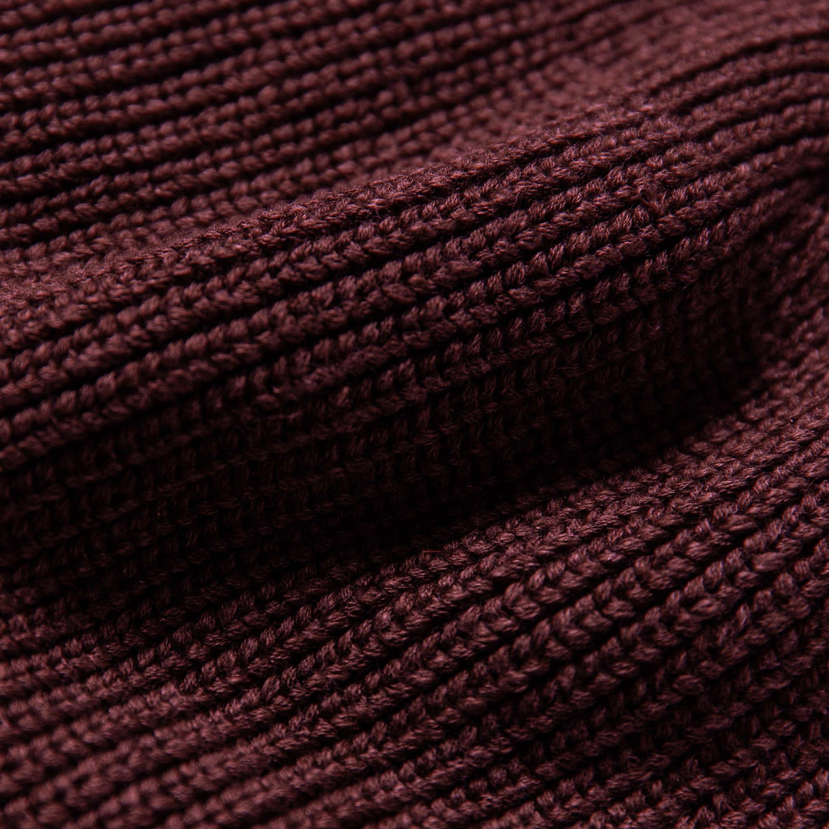 The Rib Beanie in Burgundy Heather