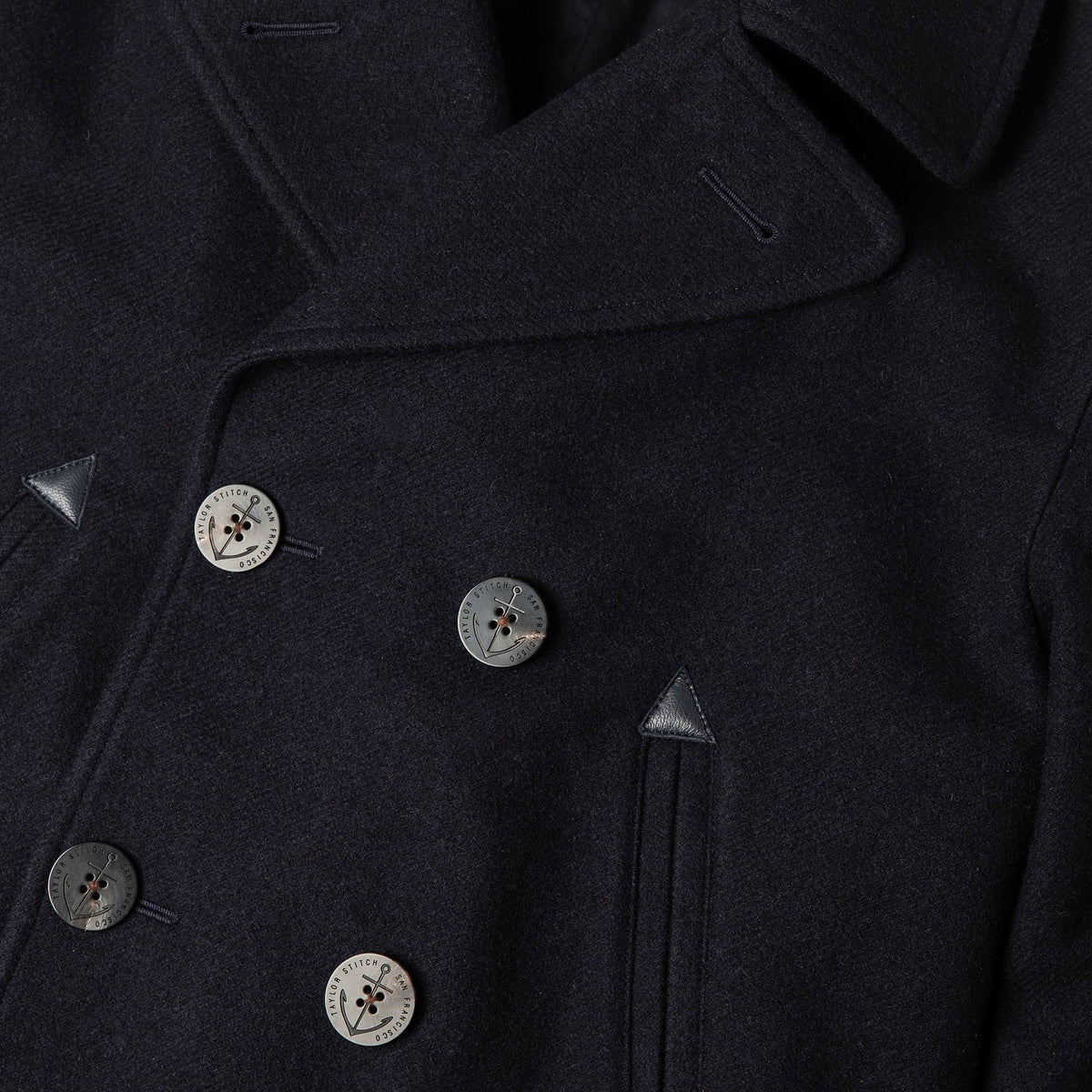 The Mendocino Peacoat in Navy Wool