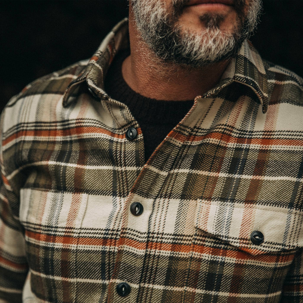 The Crater Shirt in Tan Plaid