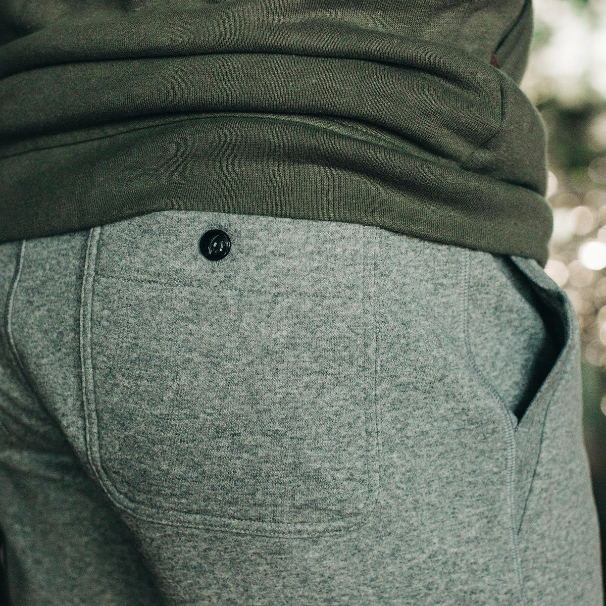 The Heavy Bag Short in Heather Grey Fleece