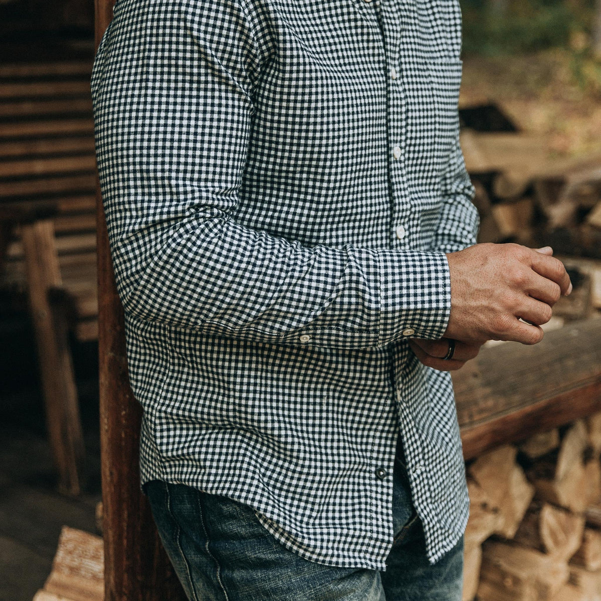 The Jack in Brushed Navy Gingham