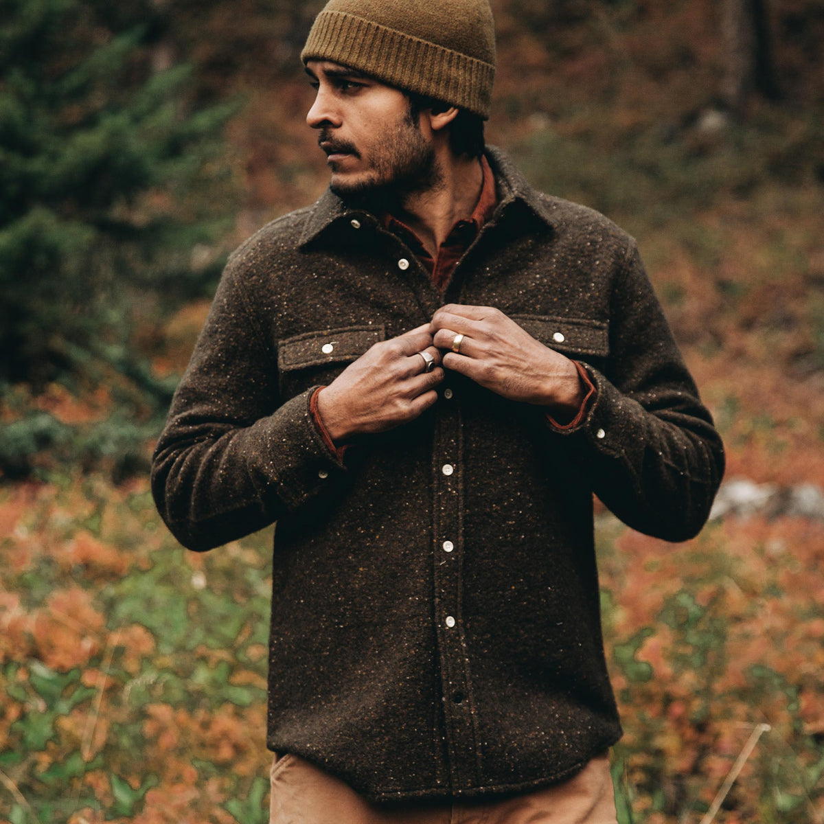 The Leeward Shirt in Olive Donegal
