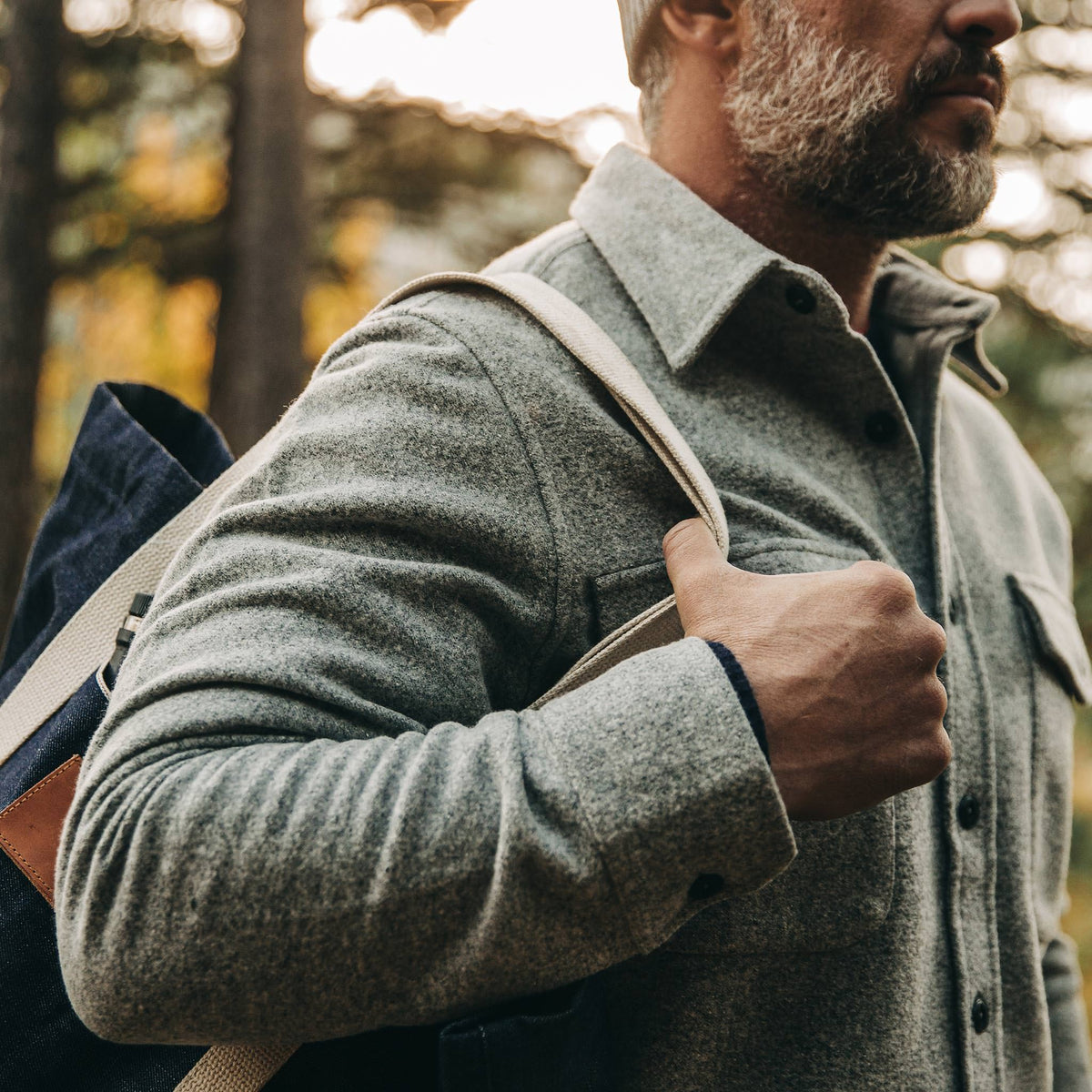 The Maritime Shirt Jacket in Ash Donegal