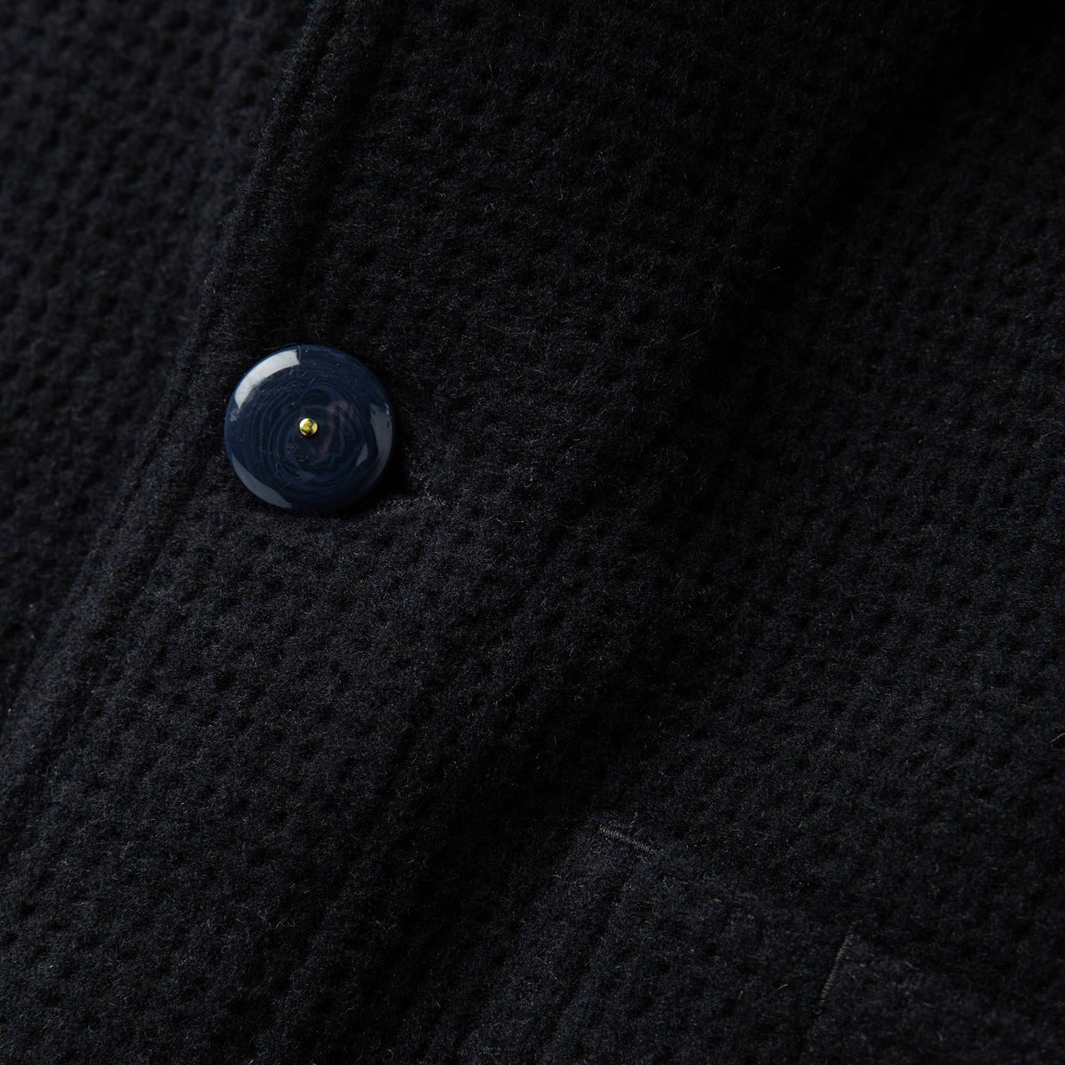 The Ojai Jacket in Navy Waffle Wool