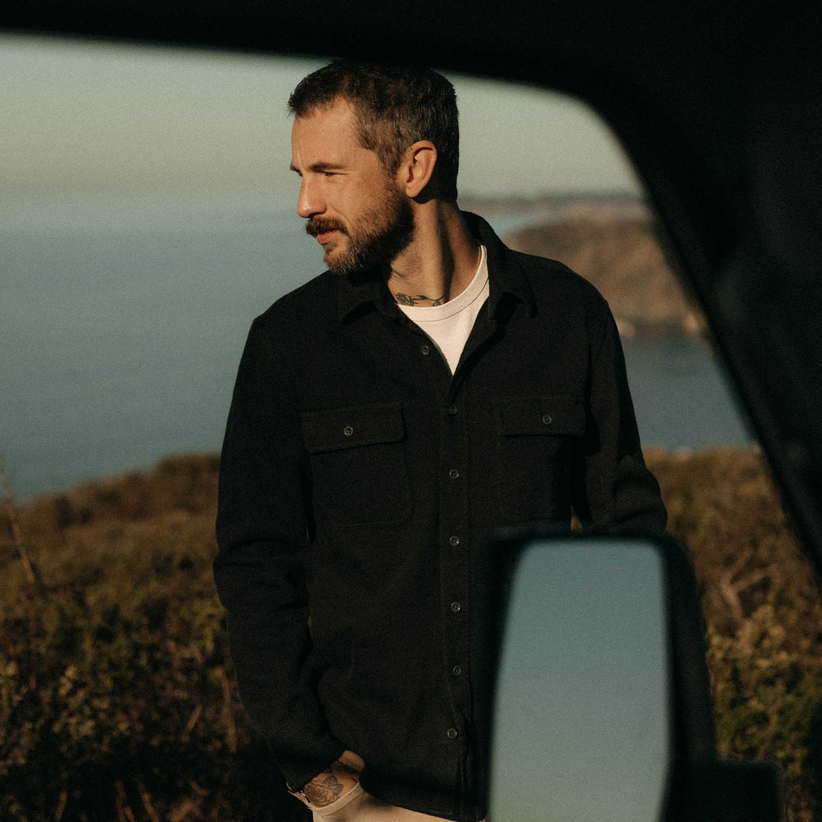 The Ledge Shirt in Coal Twill