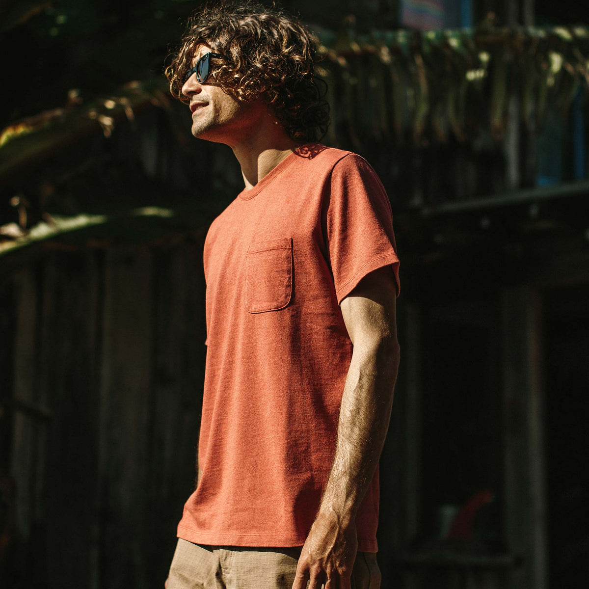 The Heavy Bag Tee in Washed Rust