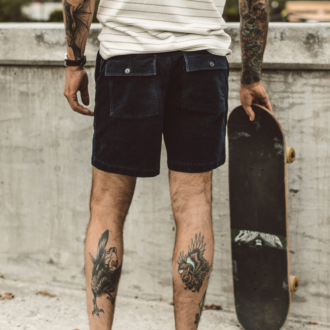 The Trail Short in Navy Cord