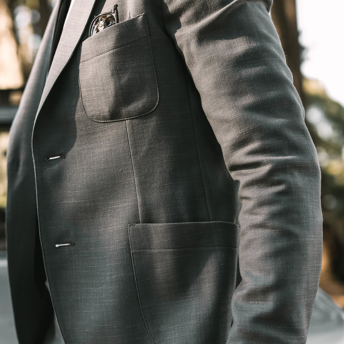 The Telegraph Jacket in Charcoal Slub