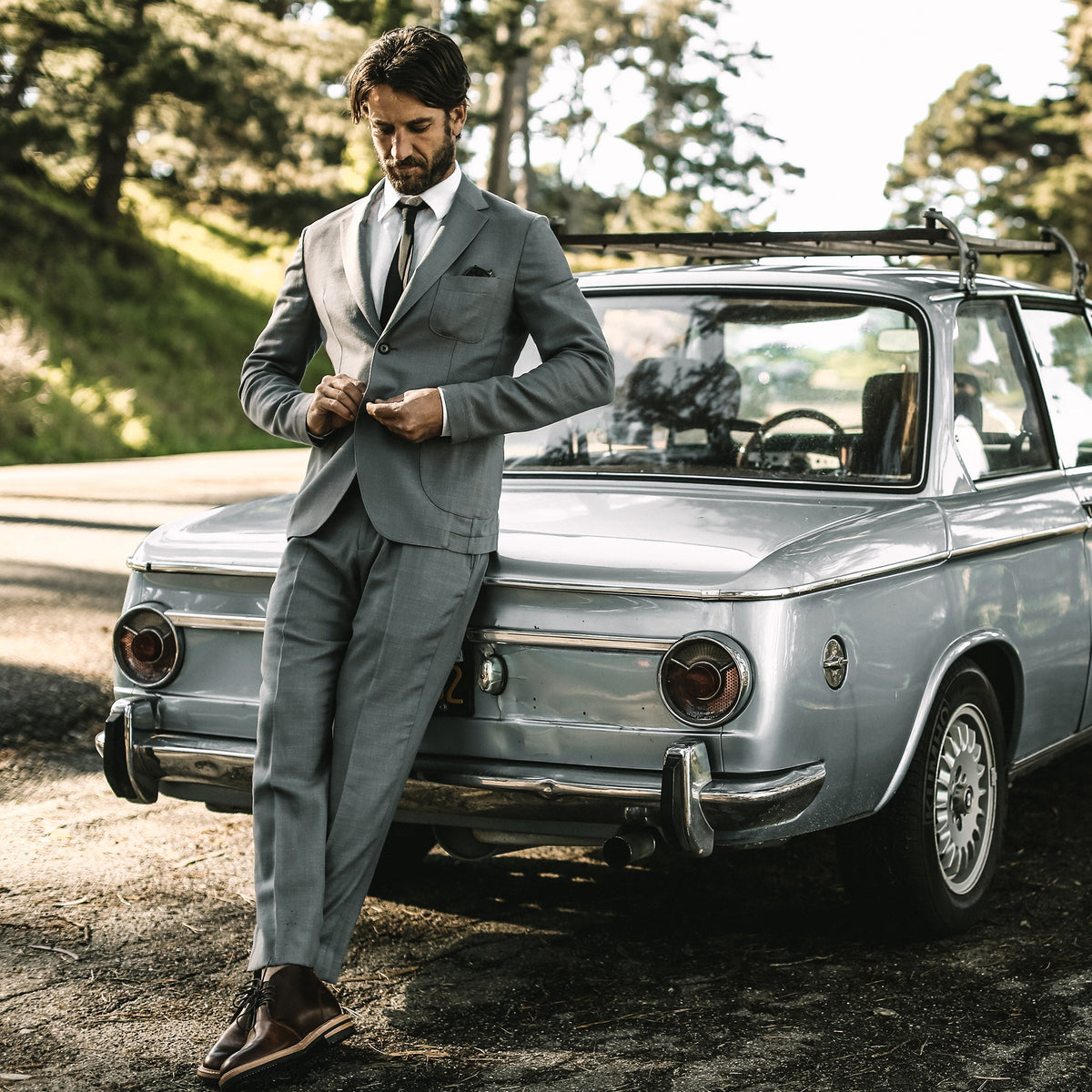 The Telegraph Trouser in Charcoal Slub