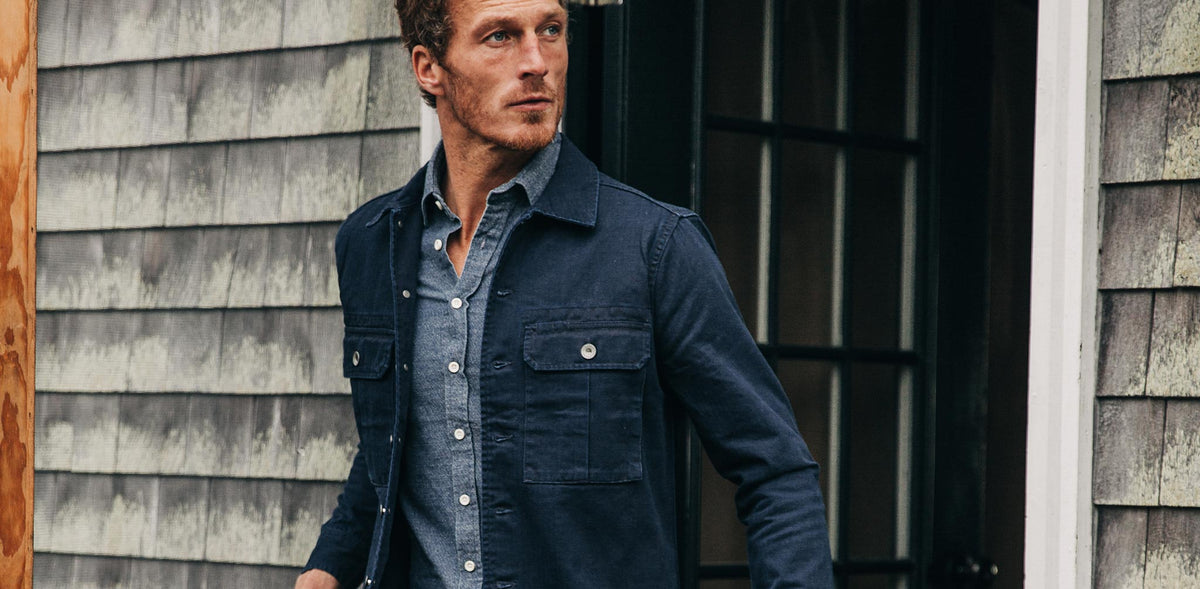 The HBT Jacket in Washed Navy
