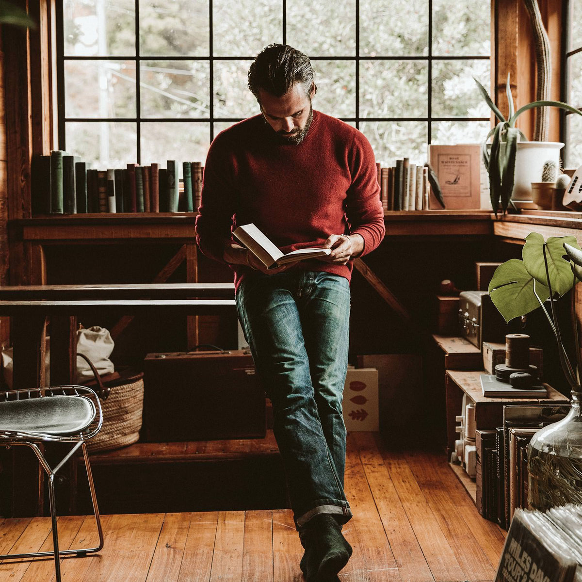The Lodge Sweater in Cardinal