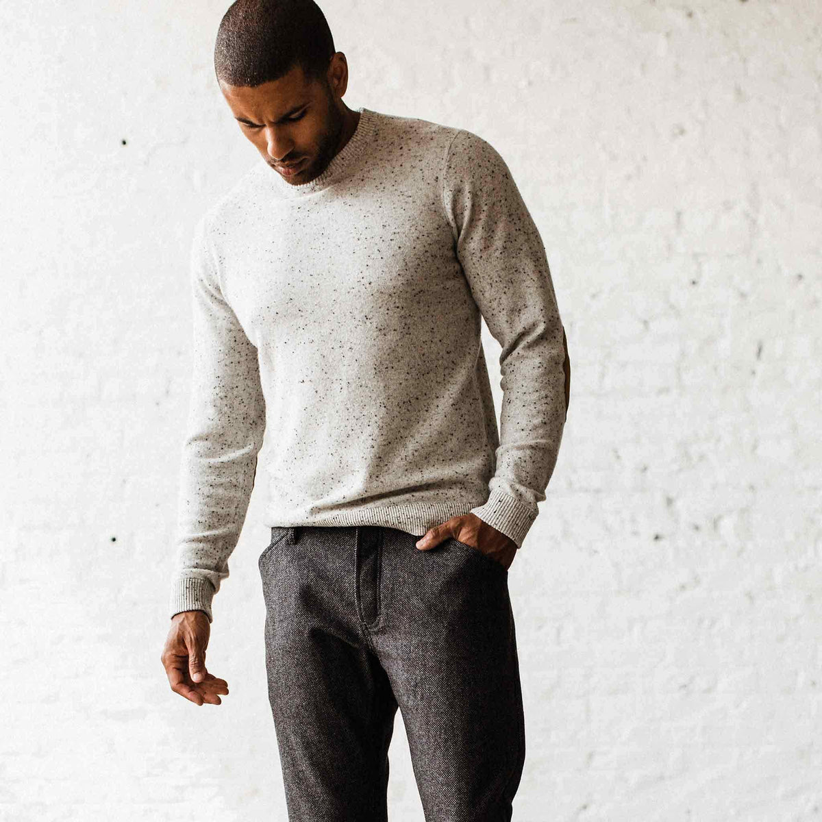 The Hardtack Sweater in Polar Yak Donegal