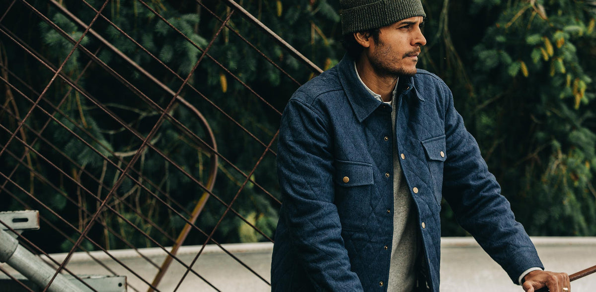The Quilted Jacket in Indigo Boss Duck