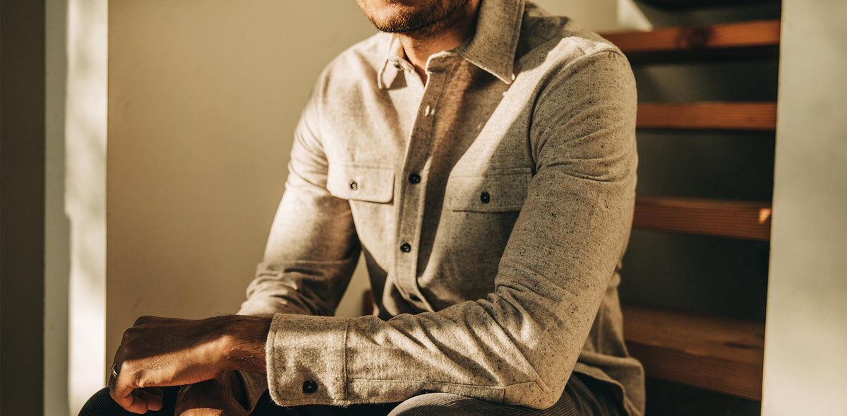 The Yosemite Shirt in Oat Donegal