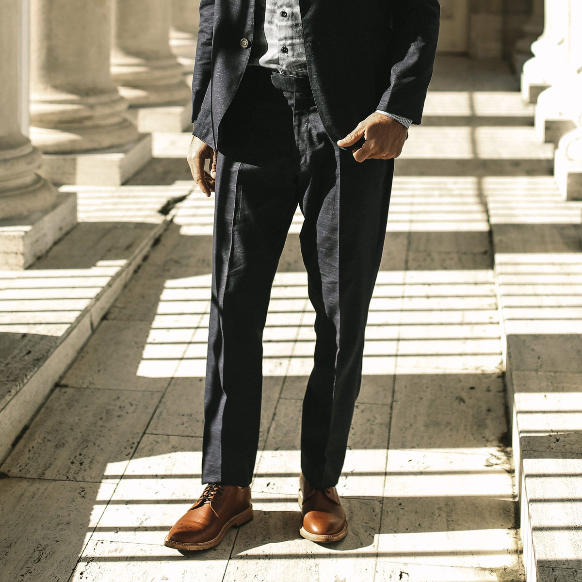 The Telegraph Trouser in Navy Slub