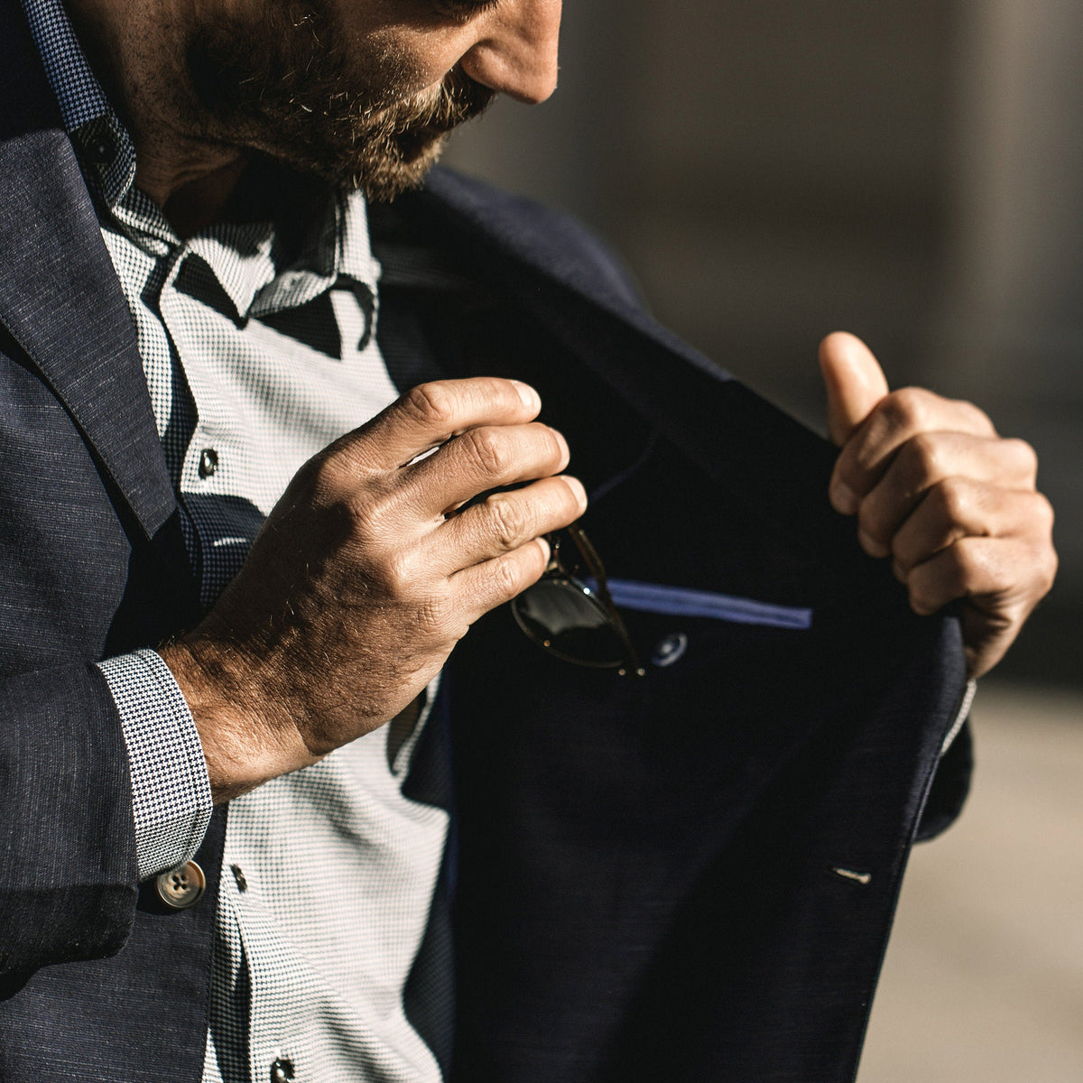 The Telegraph Jacket in Navy Slub