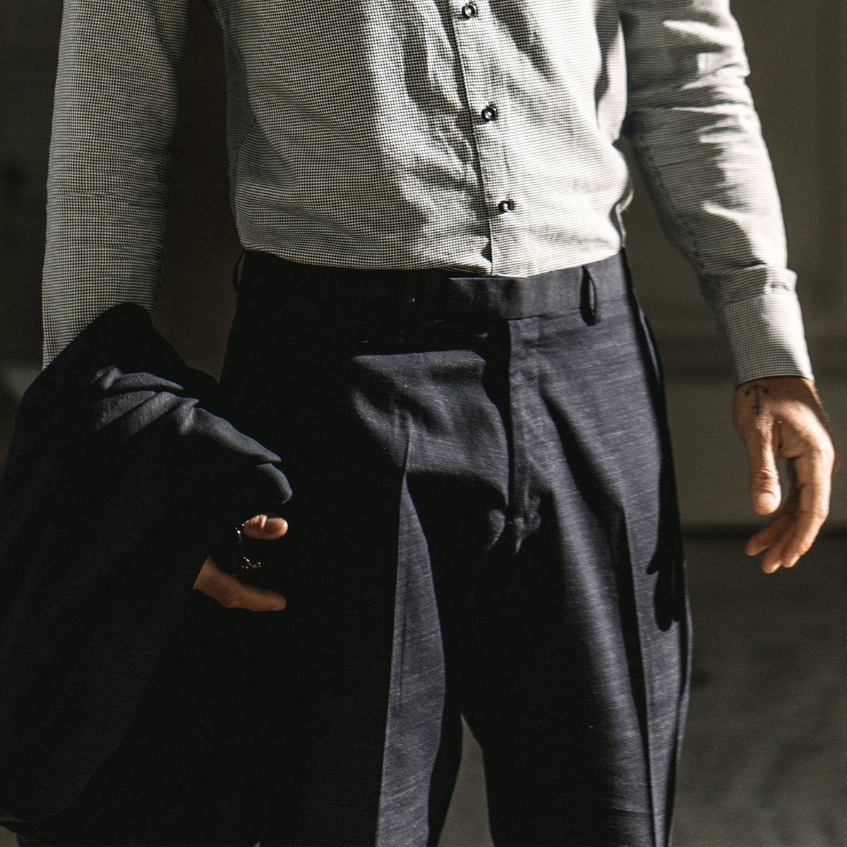The Telegraph Trouser in Navy Slub
