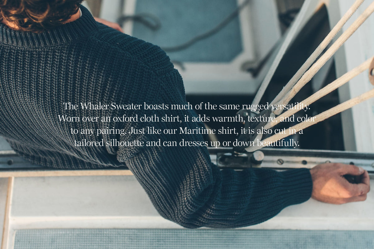 The Whaler Sweater in Navy