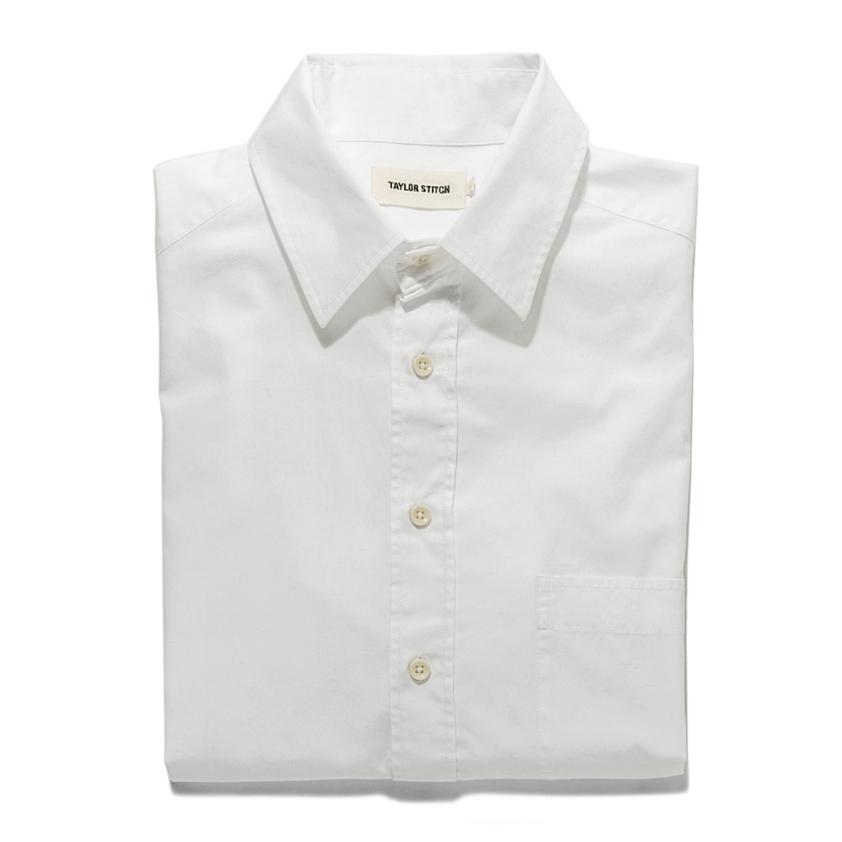The Short Sleeve California in White Poplin