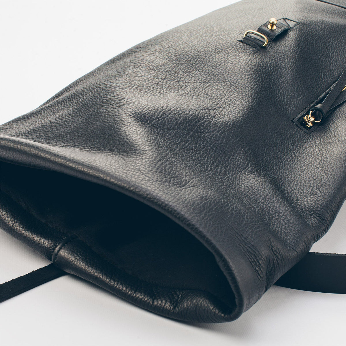 The Moto Rolltop Backpack in Noir
