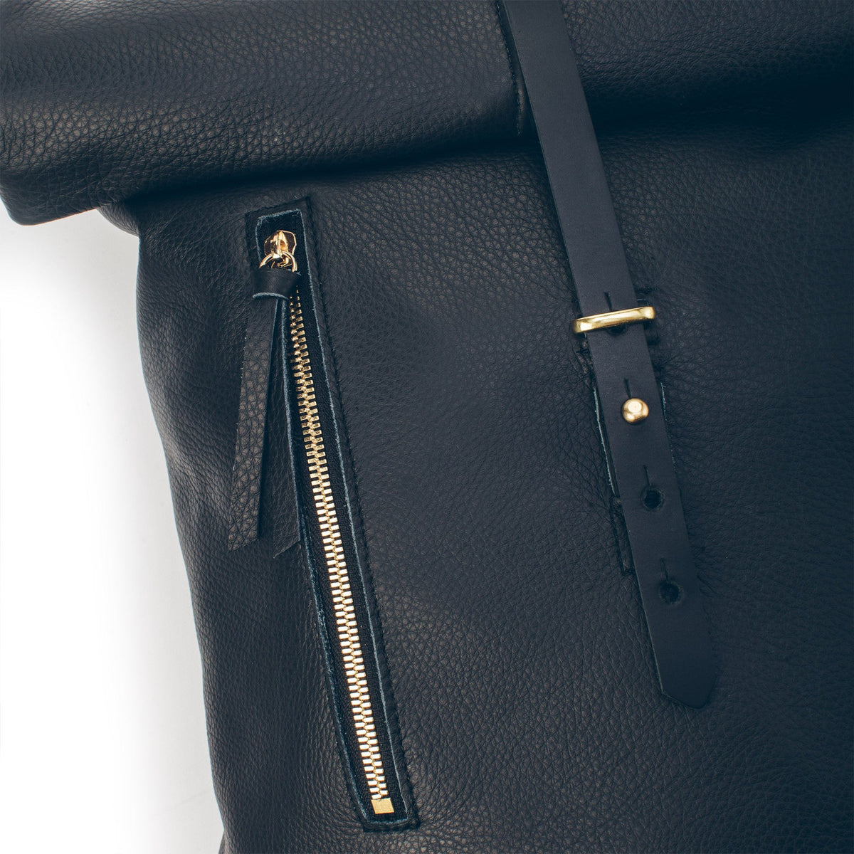 The Moto Rolltop Backpack in Noir