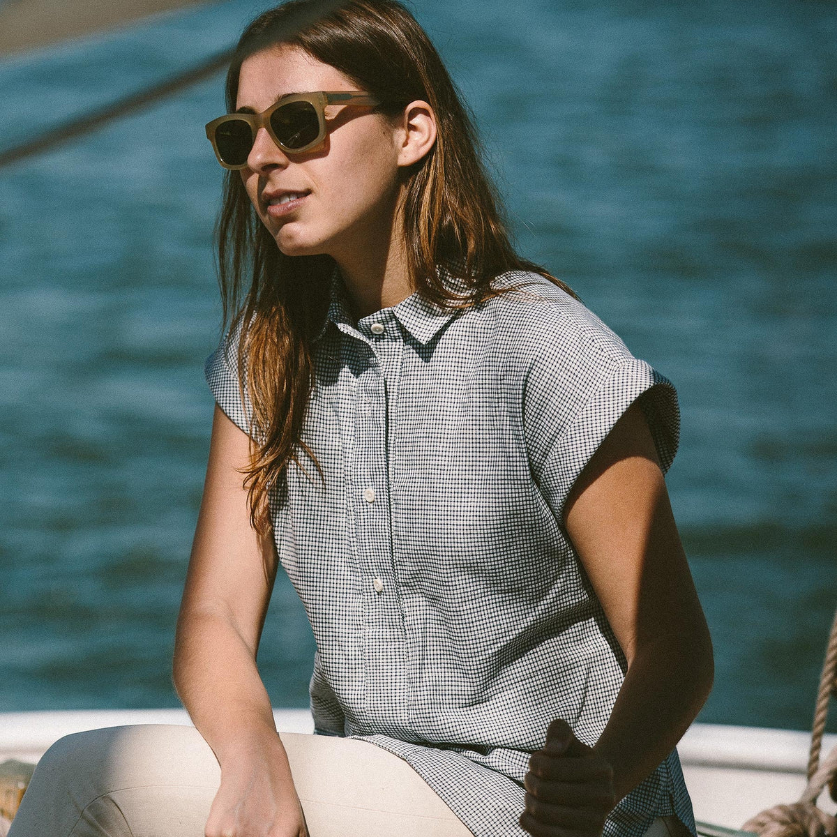 The Reese Popover in Navy Box Check
