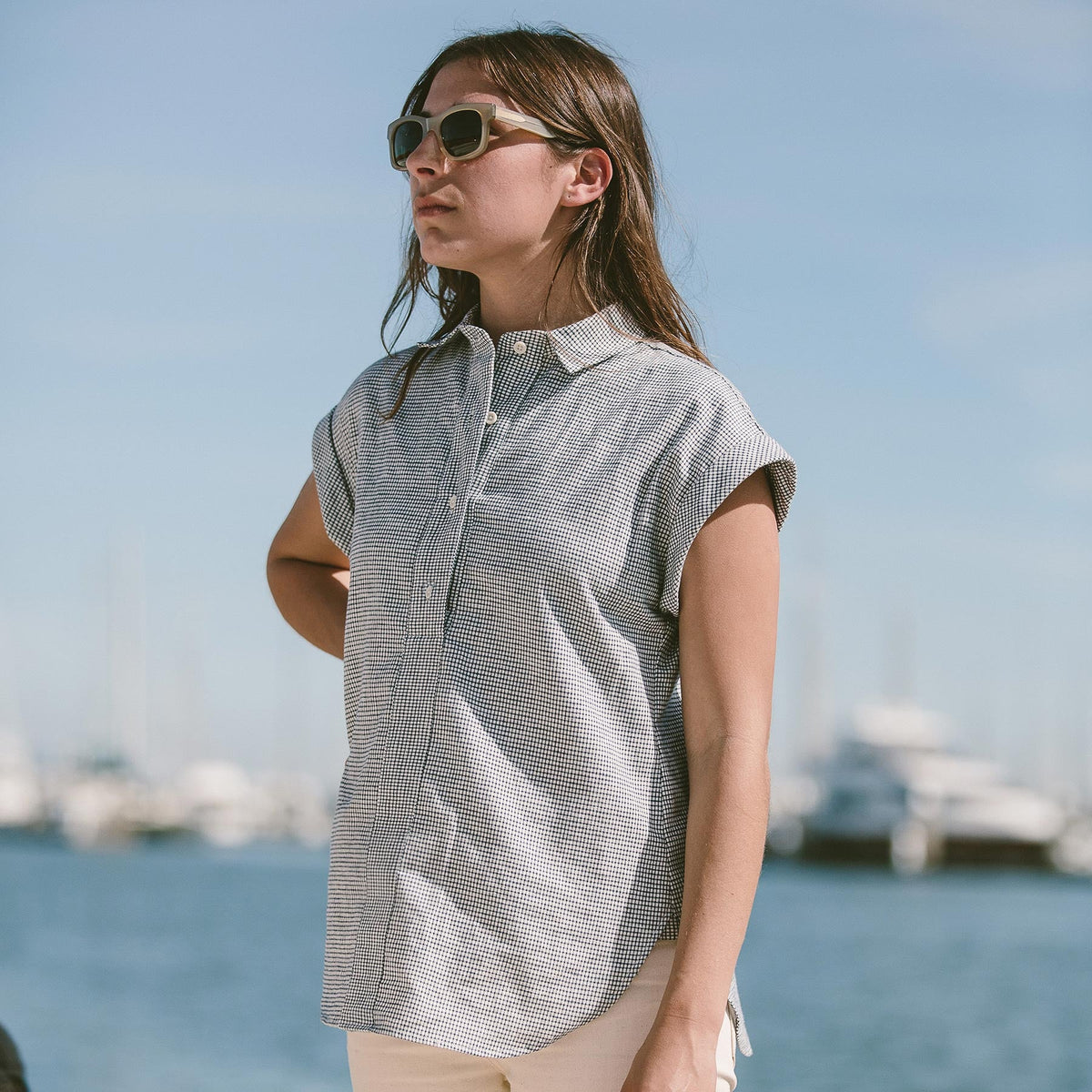 The Reese Popover in Navy Box Check