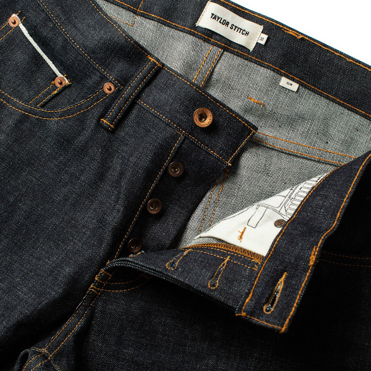 The Slim Jean in Natural Indigo Selvage