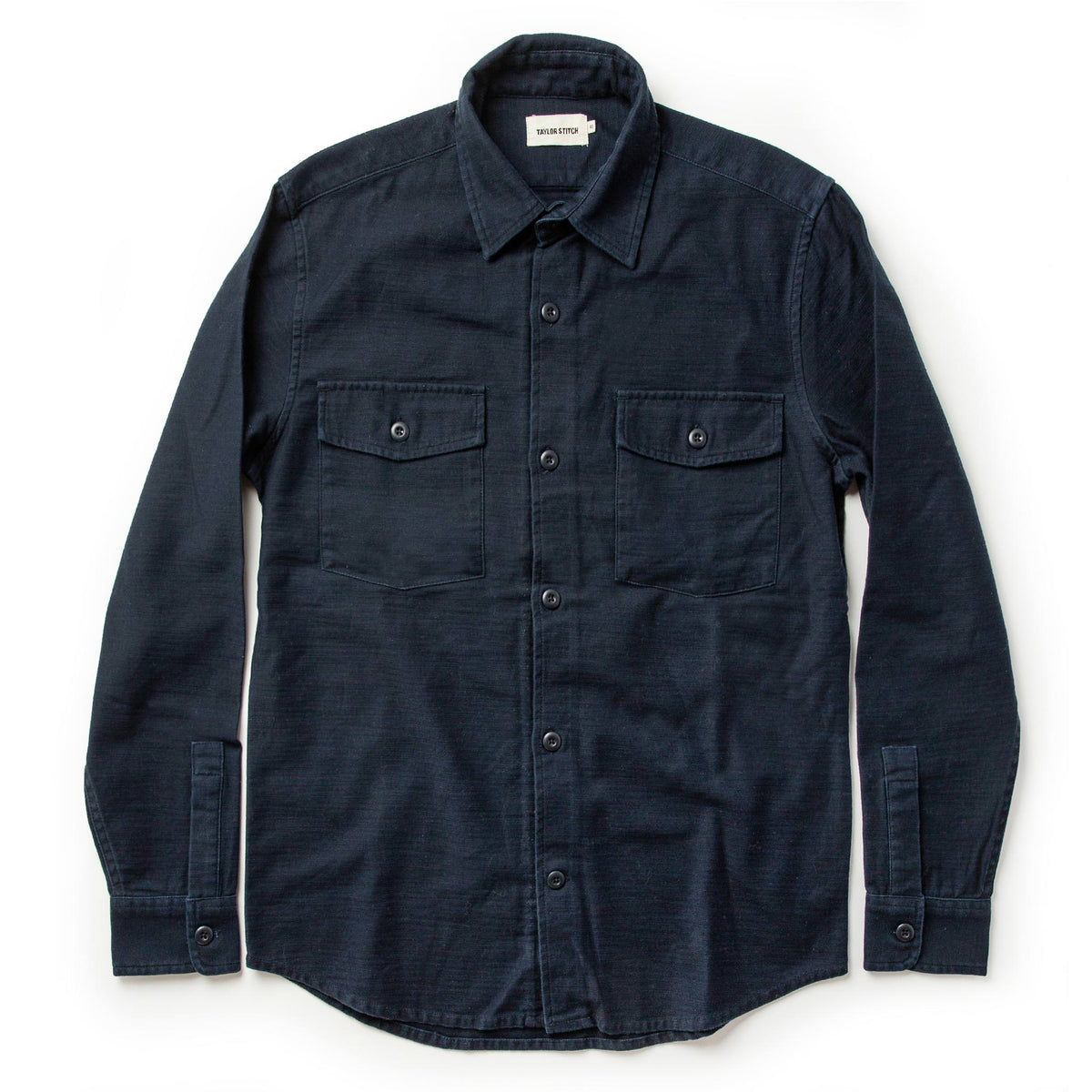 The Point Shirt in Navy Reverse Sateen